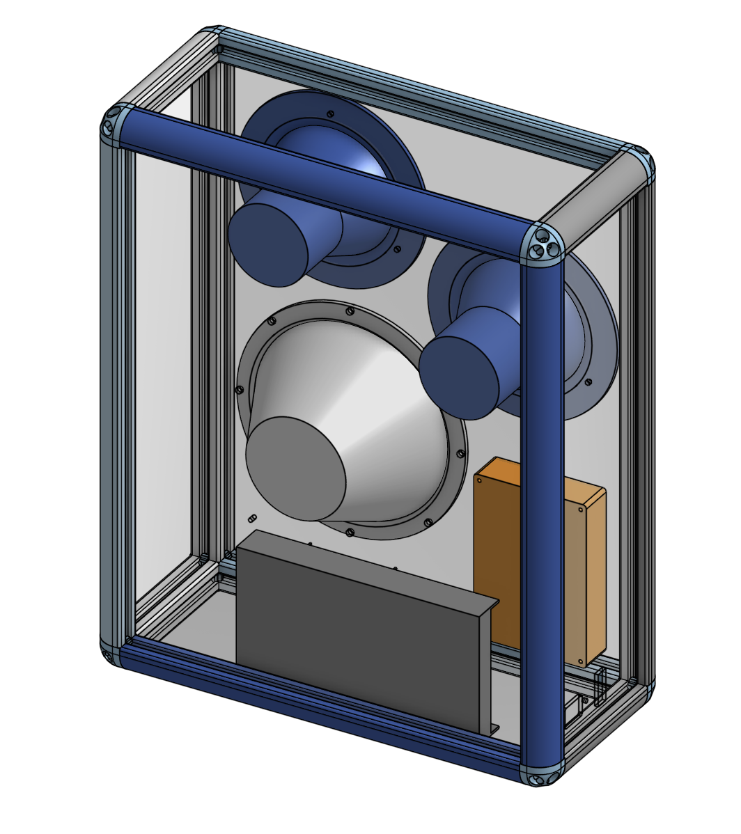 CAD model of the speaker enclosure